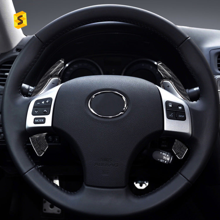 Carbon Fiber Steering Wheel Shift Paddle Cover for Lexus IS (2008 - 2011)