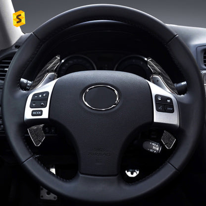 Carbon Fiber Steering Wheel Shift Paddle Cover for Lexus IS (2008 - 2011)