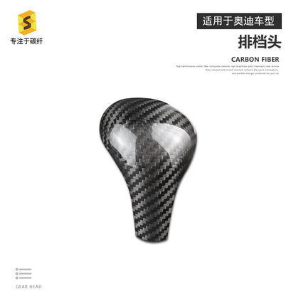 Real Carbon Fiber Gear Shift Knob Cover for Audi A4 (B9)
