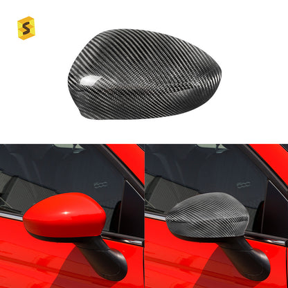 Real Carbon Fiber Side Mirror Housing Cover for Fiat 500 (2009 - 2023)