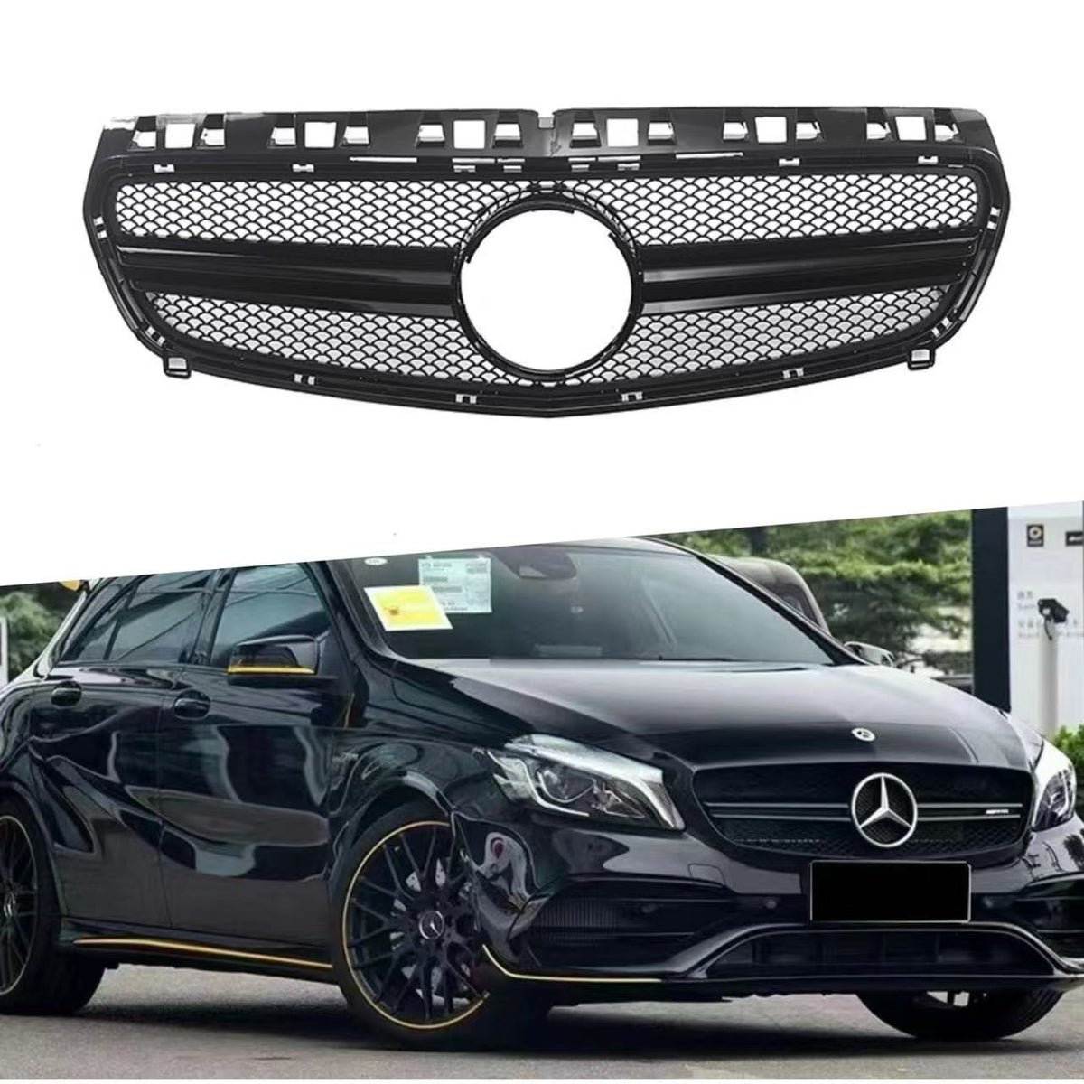 AMG-Style Front Grille for Mercedes-Benz A-Class W176 (2013 - 2015)