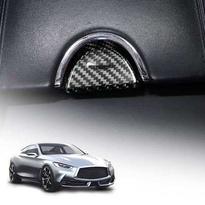 Real Carbon Fiber Armrest Box Switch Trim for Infiniti G35 / G37