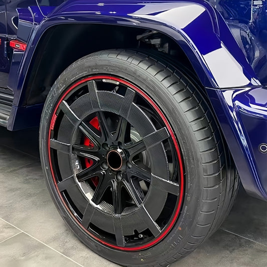 Real Carbon Fiber Wheel Center Caps for Mercedes-Benz G-Class – 22 / 23 / 24 Inch Brabus Forged Wheels (Set of 4)