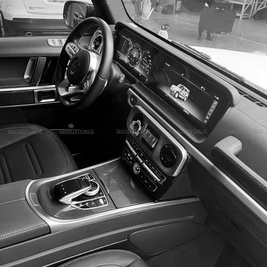 Carbon Fiber Interior Trim Panels for Mercedes-Benz W464 G-Class – Replacement / Stick-On, Forged Weave