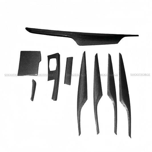 Real Dry Carbon Fiber Interior Trim Panel Set for BMW 5 Series G30 / G38 / M5 F90 (2017 - 2023)