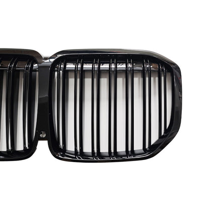 Double-Slat Front Grille for BMW X7 G07 (2020 - 2022), Glossy Black