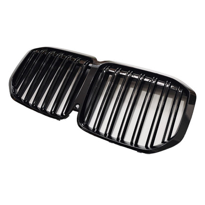 Double-Slat Front Grille for BMW X7 G07 (2020 - 2022), Glossy Black
