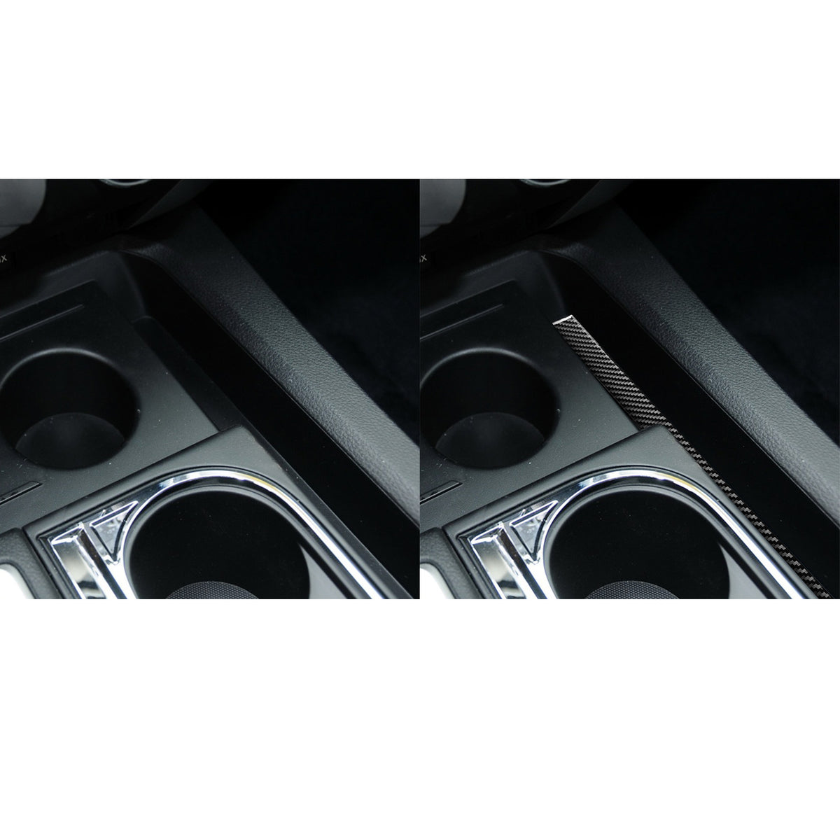1PC Prepreg Dry Carbon 3*3 3K Real Carbon Fiber Interior Center Console Cup Holder Side Trim for Toyota Tundra XK50 (2014-2021)