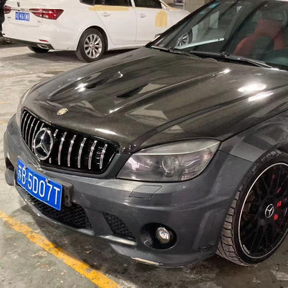 适用于2009-2011款W204真C63竖条GT款中网原车替换