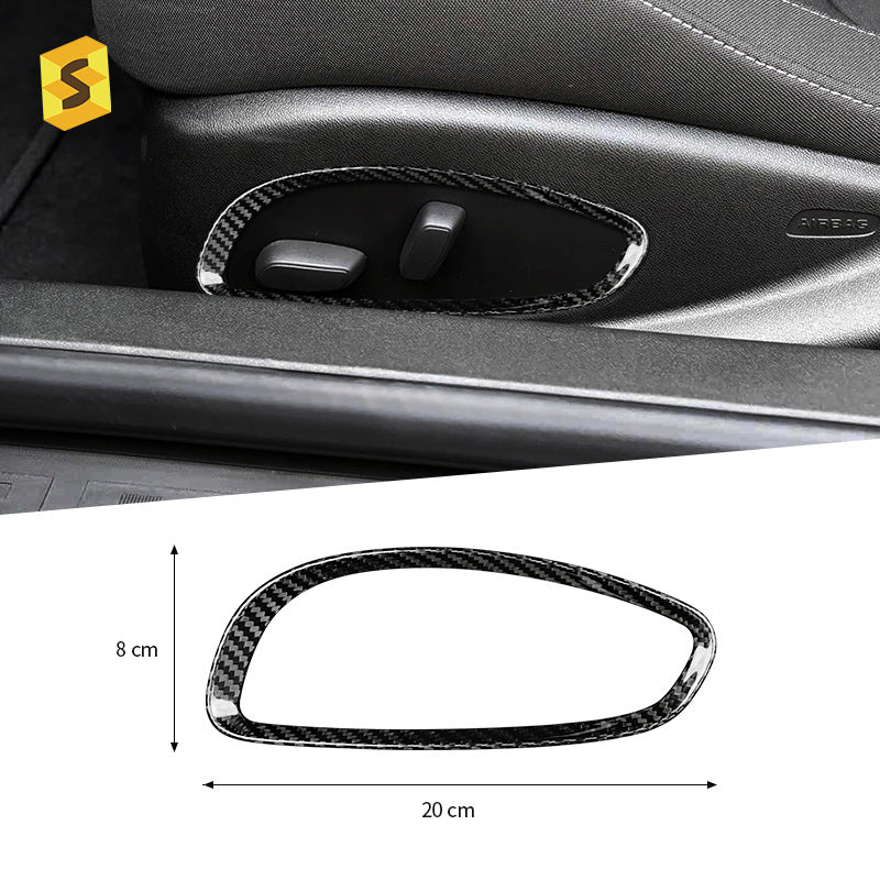 Real Carbon Fiber Seat Adjustment Frame Trim for Chevrolet Camaro (2016 - 2023)