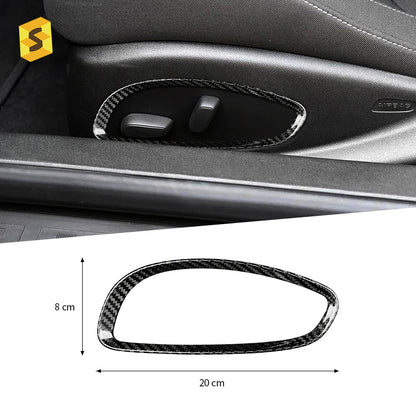 Real Carbon Fiber Seat Adjustment Frame Trim for Chevrolet Camaro (2016 - 2023)