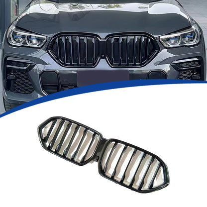 G06 Pre-LCI Grill, Glossy Black Single-Slat Front Grille for BMW Pre-facelifted X6 G06 (2020 - 2022)