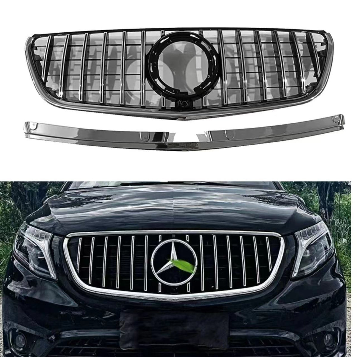 适用于2016-2020款奔驰威霆 VITO W447改装GT款中网