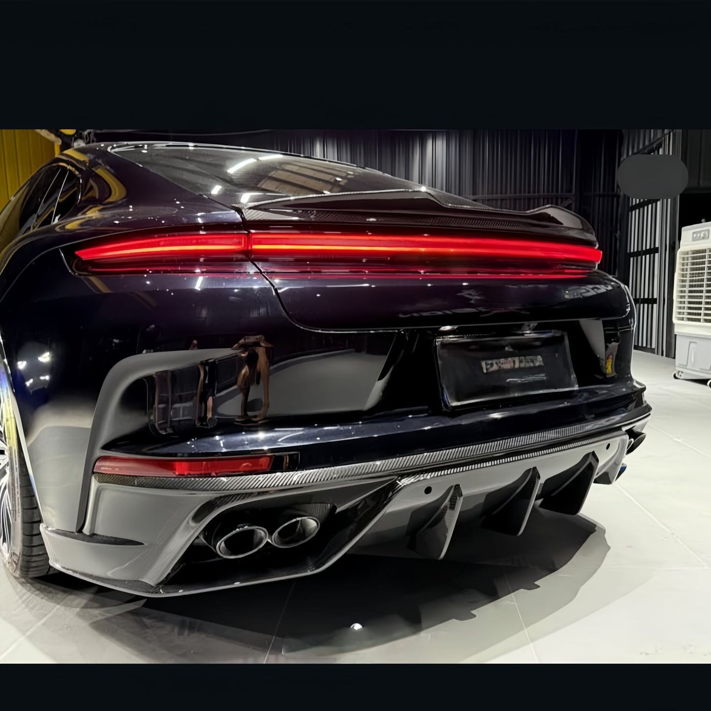 适用保时捷porsche 976panamera帕拉梅拉改装升级SD刀锋后唇干碳