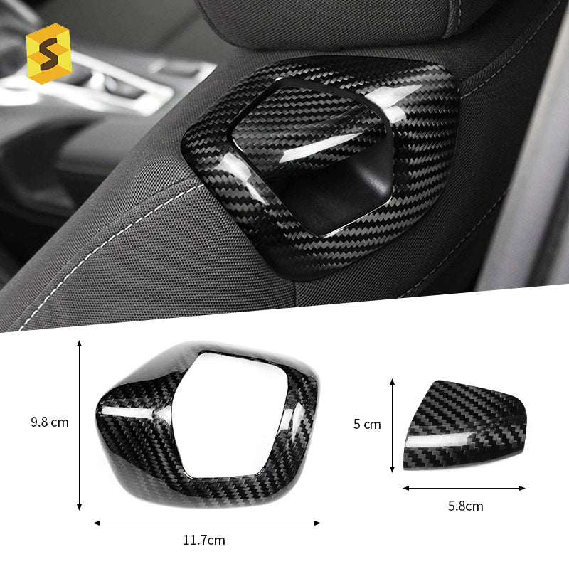 Real Carbon Fiber Seat Back Adjustment Frame Trim for Chevrolet Camaro (2016 - 2023)