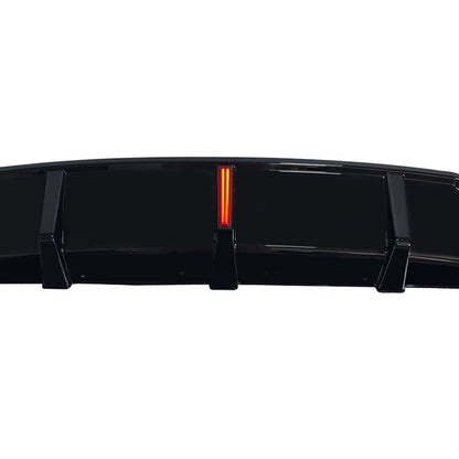 Blacked-Out Illuminated Rear Diffuser Lip for BMW X5 G05 (2020 - 2026), Glossy Black