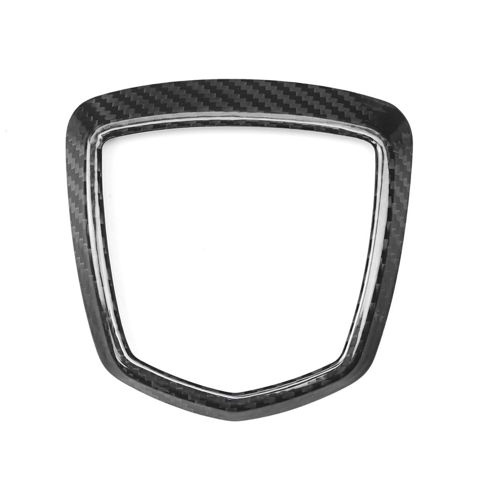 Real Carbon Fiber Rear Emblem Frame Trim for Fiat 500
