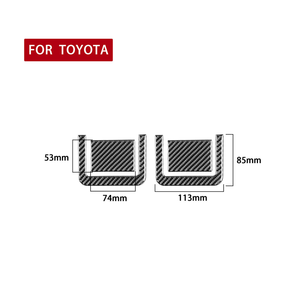 Prepreg Dry Carbon 3*3 3K Real Carbon Fiber Interior Rear Seat Adjustment Panel Trim for Toyota Tundra XK50 Facelift (2014-2021)