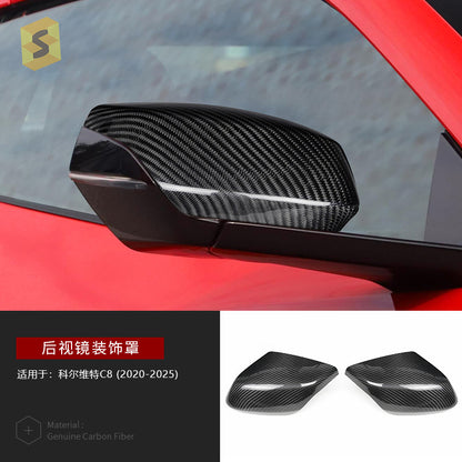 Real Carbon Fiber Side Mirror Cover for Corvette C8