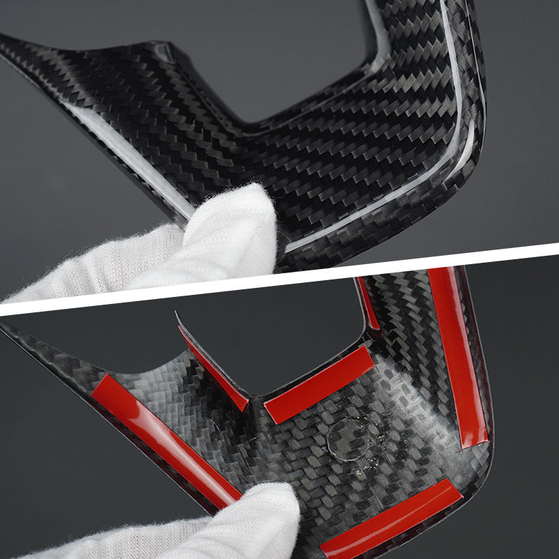 Real Carbon Fiber Steering Wheel Lower Trim for Ford Fiesta ST