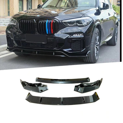 Blacked-Out 4-Section Front Lip Spoiler for BMW X5 G05 (2019 - 2022)