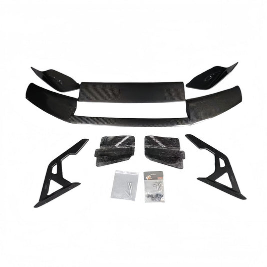 AD Style Track Edition Carbon Fiber Big Rear Wing with Brackets for BMW M2 / M3 / M4 / M5 / M6 Sedans