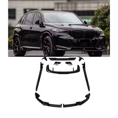 MP-Style Front Lip Spoiler for BMW X5 G05 (2023 - 2026), Glossy Black