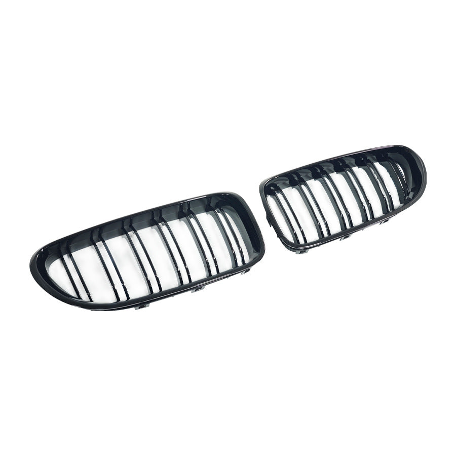 Double-Slat Front Grille for BMW 6 Series F06 F12 (2011 - 2016), Glossy Black