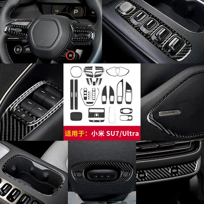 Epoxy Resin Carbon Fiber Interior Trim Kit for Xiaomi SU7 / SU7 Ultra (2024 - 2025)