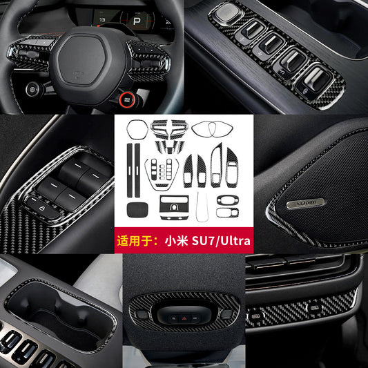 Epoxy Resin Carbon Fiber Interior Trim Kit for Xiaomi SU7 / SU7 Ultra (2024 - 2025)