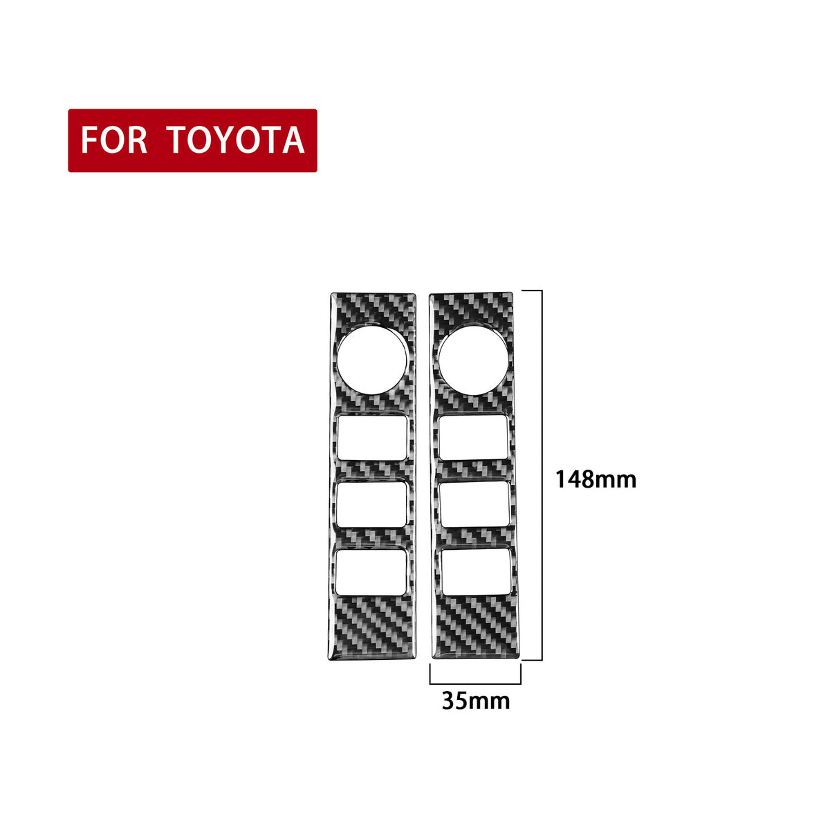Carbon Fiber Interior Center Console Volume Switch Overlay for Toyota Tundra XK50 Facelifted (2014-2021)
