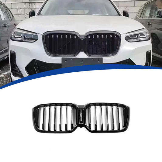 Single-Slat Grille for BMW X3 G01, Glossy Black (2022-2024)