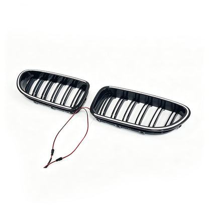 Double-Slat Front Grille for BMW 6 Series F06 F12 (2011 - 2016), Glossy Black