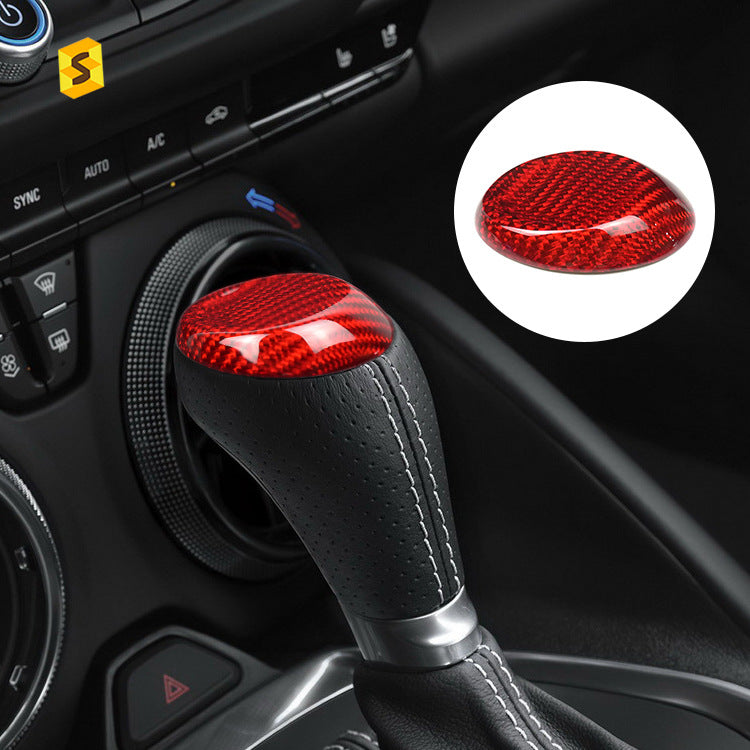 Real Carbon Fiber Gear Shift Knob Top Cover for Chevrolet Camaro