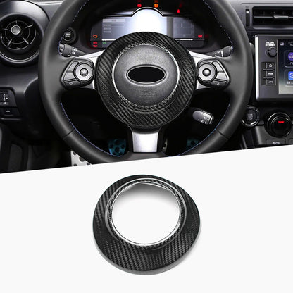 Real Carbon Fiber Steering Wheel Airbag Cover Trim for Subaru BRZ (2022+)