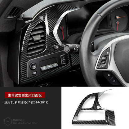 Real Carbon Fiber Air Vent Frame Trim for Corvette C7 (2014 - 2019)