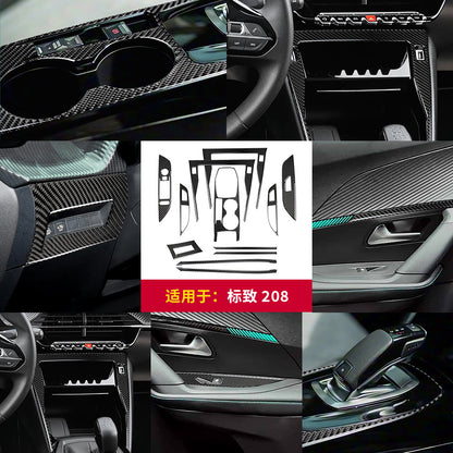 Epoxy Resin Carbon Fiber Steering Wheel Trim for Peugeot 208 / Peugeot