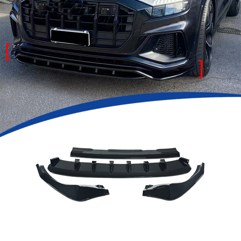 Front Lip Spoiler for Audi Q8 (2019 - 2023), Glossy Black