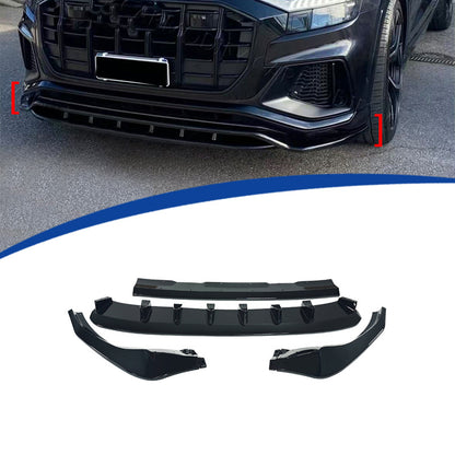 Front Lip Spoiler for Audi Q8 (2019 - 2023), Glossy Black