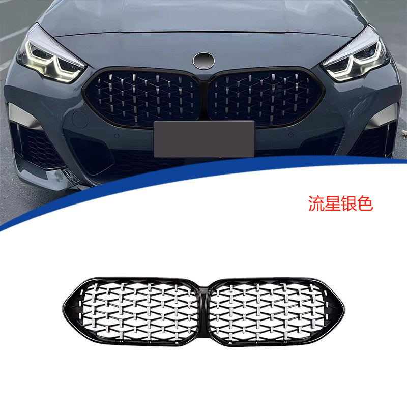 Meteor Front Grille for BMW 2 Series F44 (2021 - 2024), Glossy Black & Semi-Silver