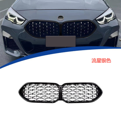 Meteor Front Grille for BMW 2 Series F44 (2021 - 2024), Glossy Black & Semi-Silver