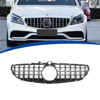 适用于2015-2018款W218真CLS63改装GT竖条款中网原车替换ABS材质