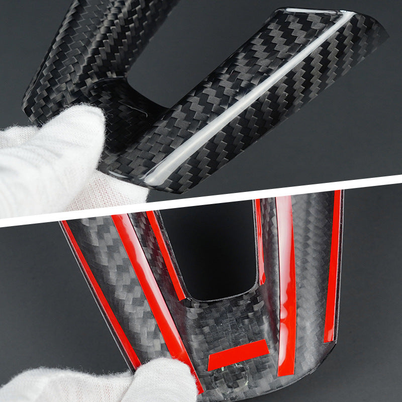 Real Carbon Fiber Steering Wheel Button Frame Trim for Mazda MX-5 (2016 - 2025)