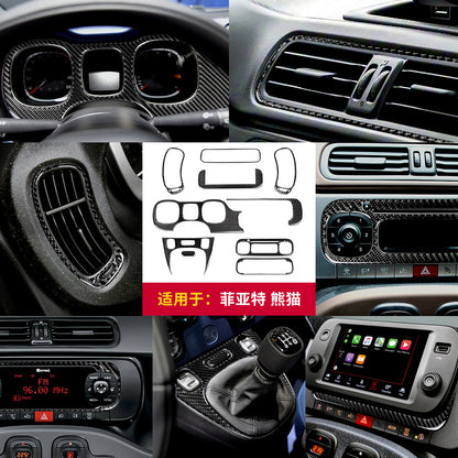 Epoxy Resin Carbon Fiber Interior Trim for Fiat Panda (2013 - 2024)
