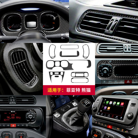 Epoxy Resin Carbon Fiber Interior Trim for Fiat Panda (2013 - 2024)