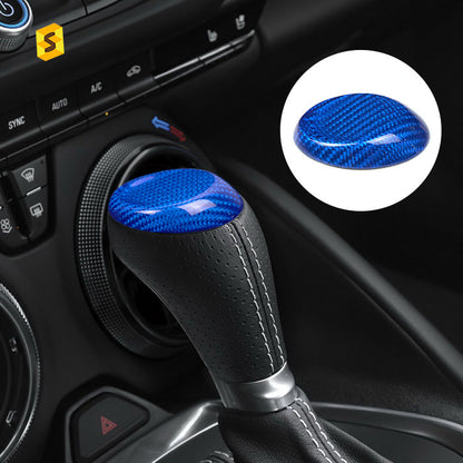Real Carbon Fiber Gear Shift Knob Top Cover for Chevrolet Camaro