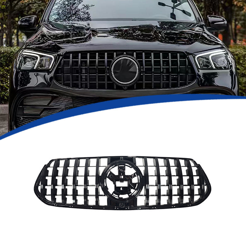 Sport Vertical-Bar Front Grille for Mercedes-Benz GLE / Mercedes-Benz GLE-Class W167 (2020 - 2023), Glossy Black