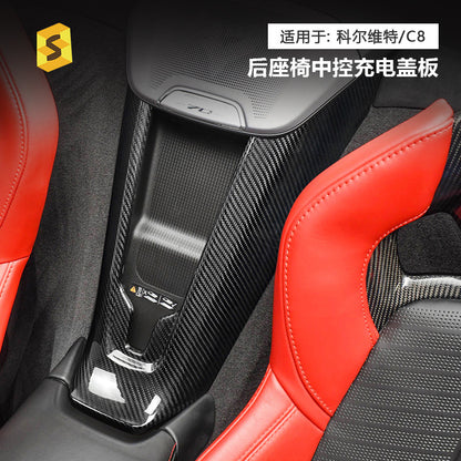 Real Carbon Fiber Seat Trim for Corvette C8