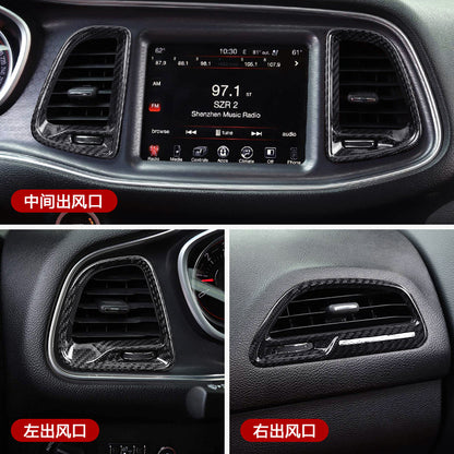 Carbon Fiber Air Vent Frame Trim for Dodge Challenger SRT