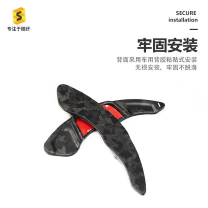 Carbon Fiber Steering Wheel Shift Paddle Cover for Volkswagen Golf 7 GTI / Scirocco / Sagitar